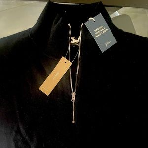 Jcrew half zip merino wool slim fit sweater size small  - BLACK